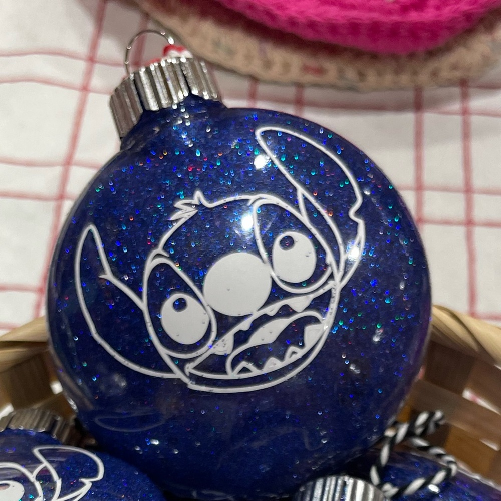 Sparkling Disney Blue Stitch Ornament
